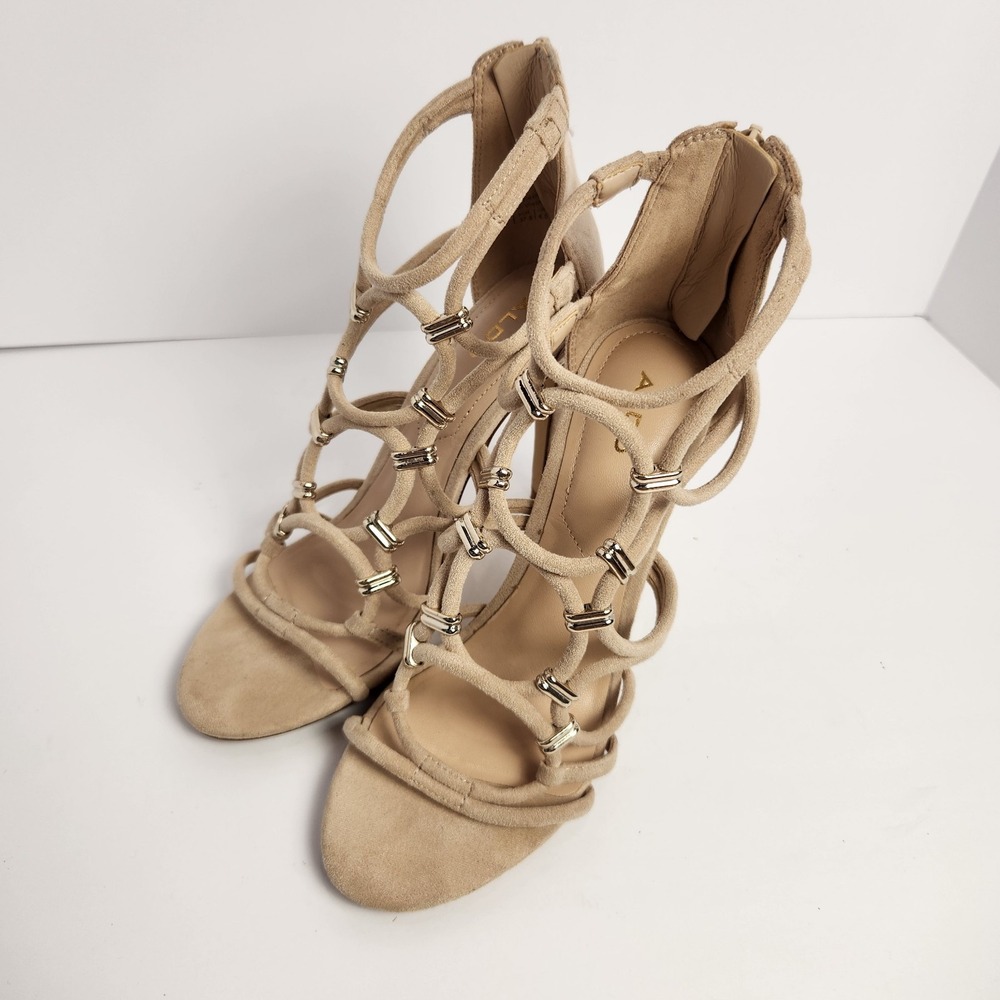Aldo Umaledia Women's Elegant Dressy Party‎ Stiletto Sandals Beige Size 7